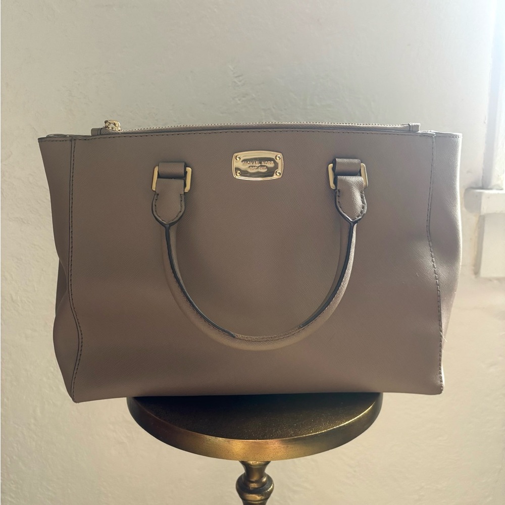 Michael Kors Taupe Saffiano Tote
